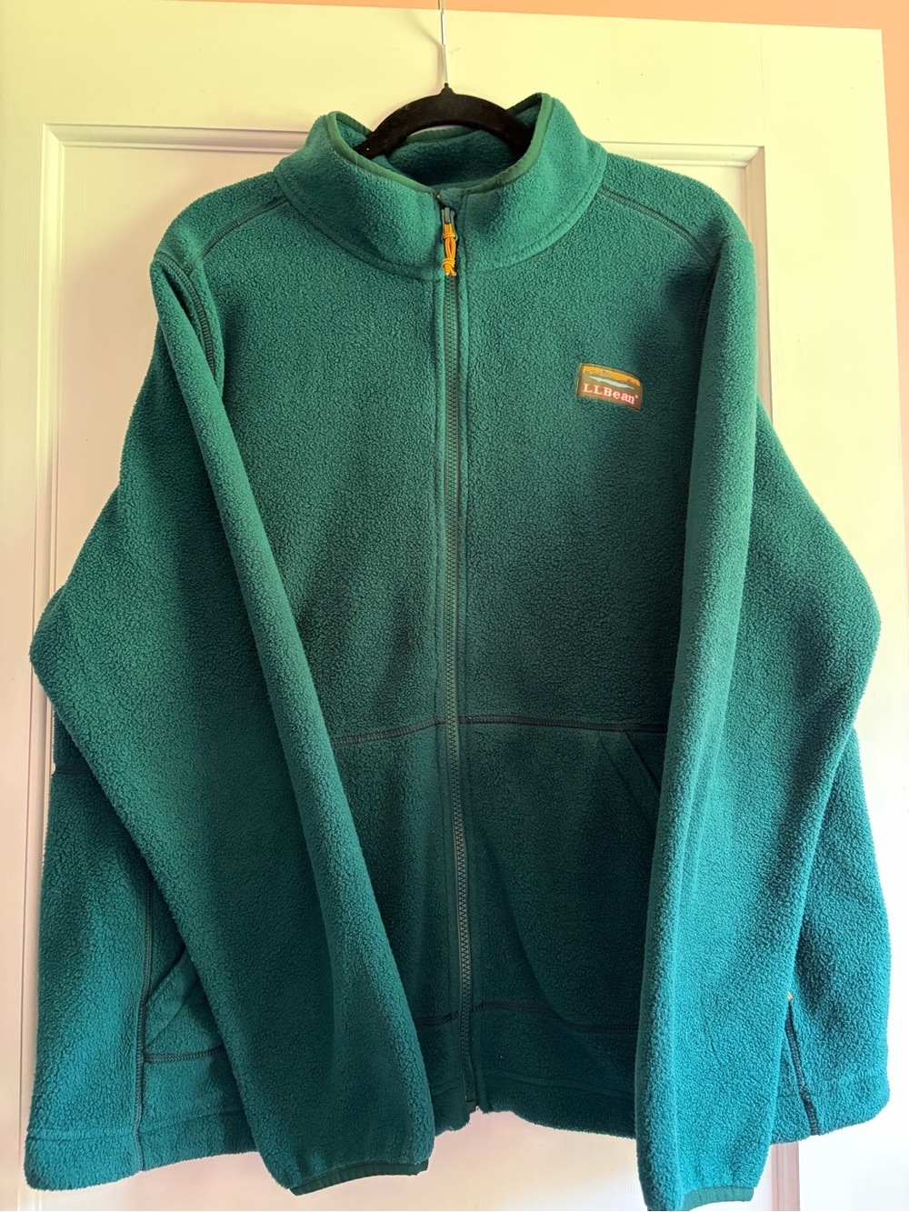 Men’s LL Bean Green Full-Zip Fleece Jacket Q1